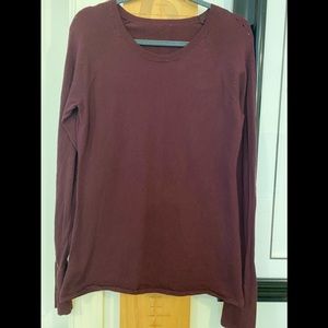Lulu Lemon Wine Colored Sweater Size 6 - gently used